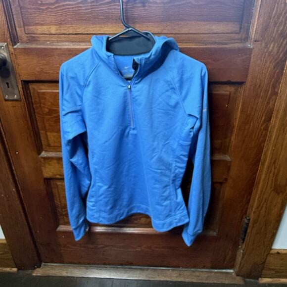 Women’s Nike Dri-FIT Blue Hoodie Zip Up Pullover Size M - Picture 1 of 4